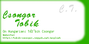 csongor tobik business card